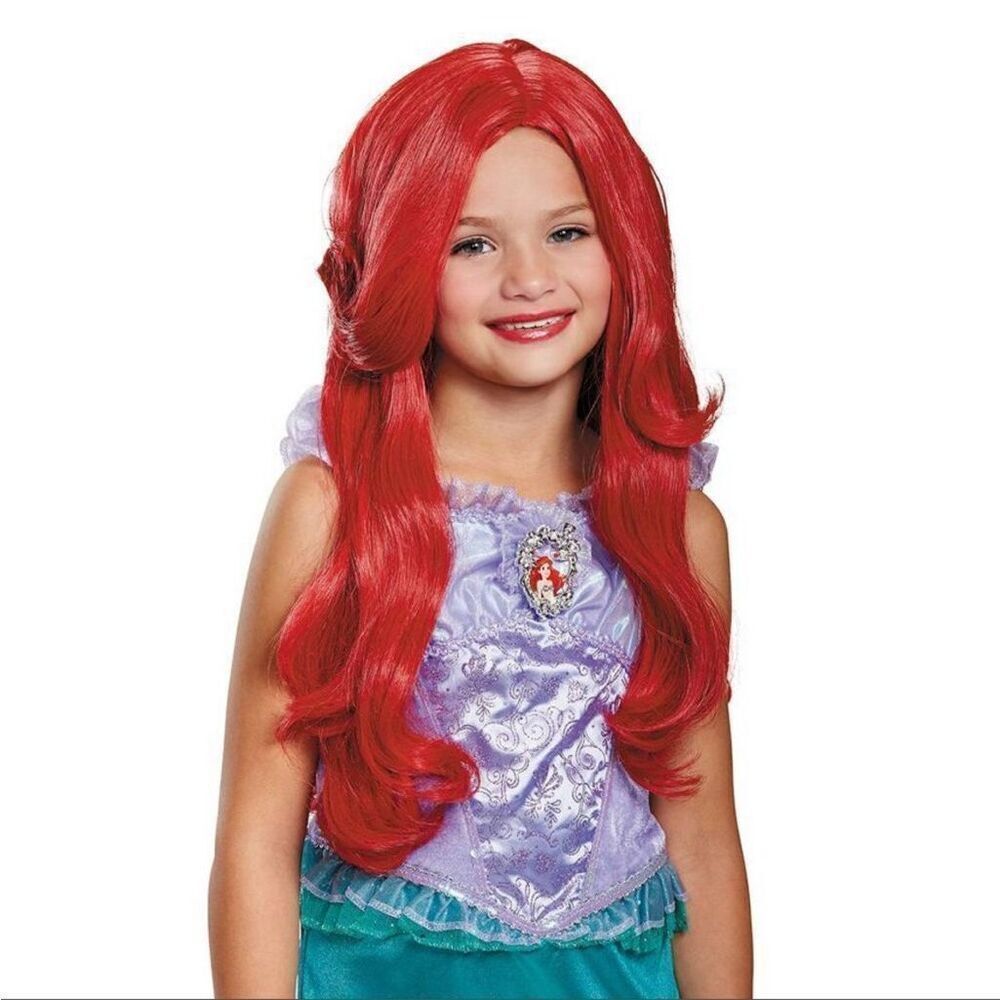 Disney Princess The Little Mermaid Ariel Red Deluxe Wig Kids Ages 4+ Halloween - Picture 14 of 14